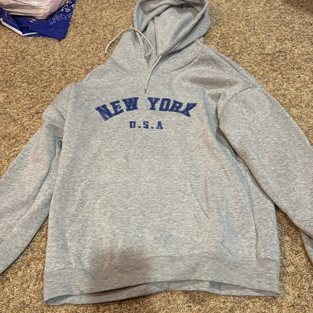 grey new york hoodie
